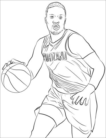 Damian Lillard Coloring Page